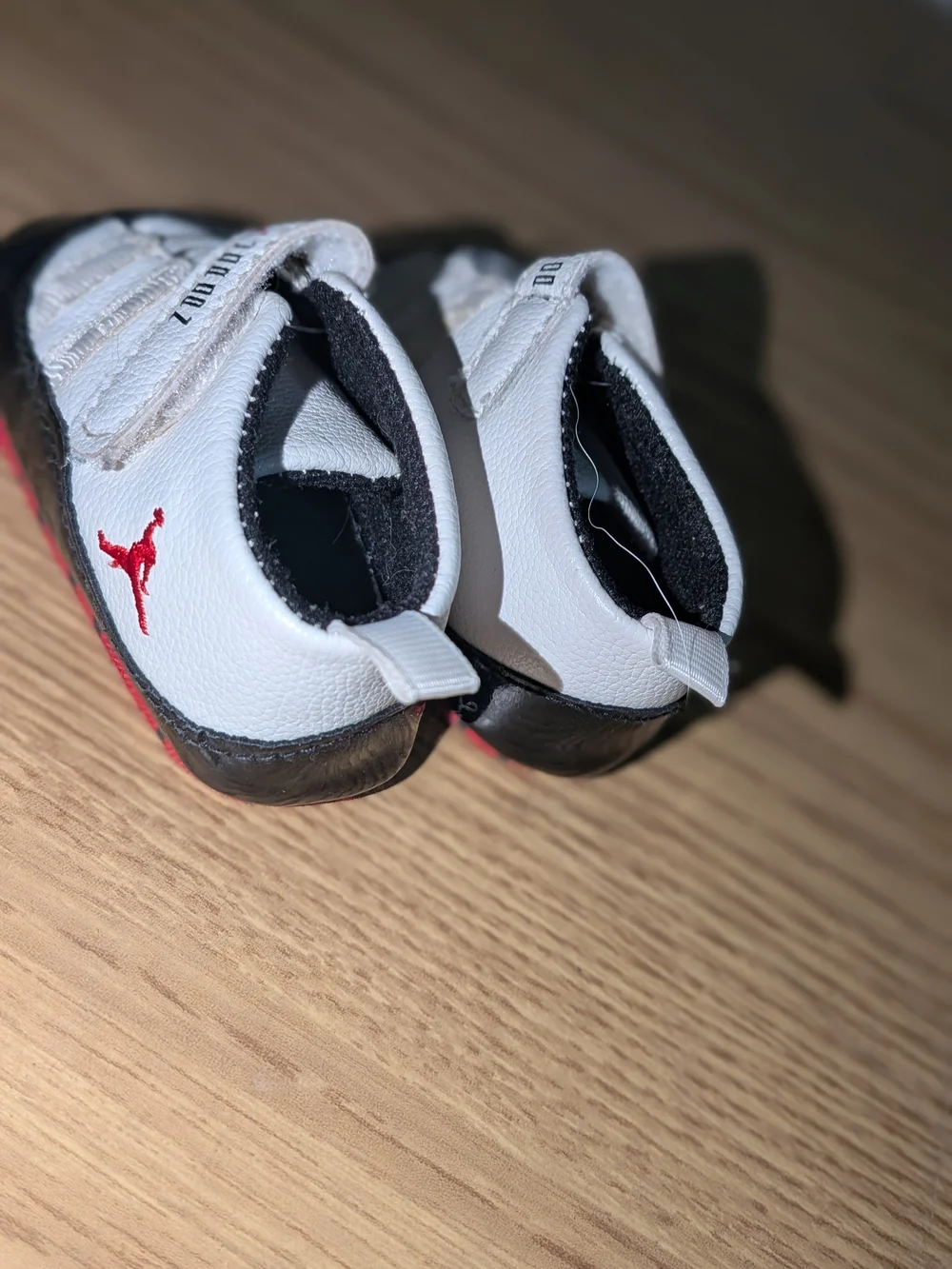 Jordan Kids White, Black & Red Slip-On Sneakers